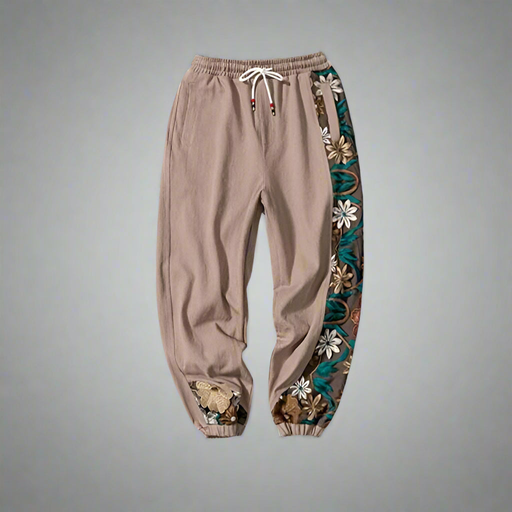 Trendy Japanese Joggers for Comfort -  patchwork detailing - Trendy Japanese Joggers for All-Day Comfort - View 7