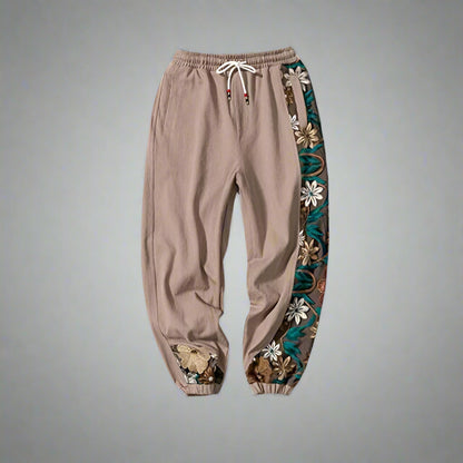 Trendy Japanese Joggers for Comfort -  patchwork detailing - Trendy Japanese Joggers for All-Day Comfort - View 7