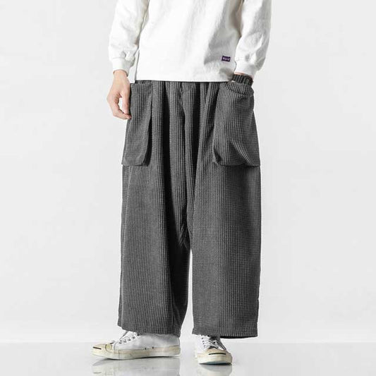 Trendy Japanese Utility Trousers - japanese trousers - Trendy Japanese Cargo Pants with Ample Storage - Main view