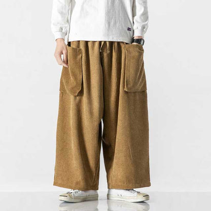 Trendy Japanese Utility Trousers - loose fit cargo pants - Trendy Japanese Cargo Pants with Ample Storage - View 2