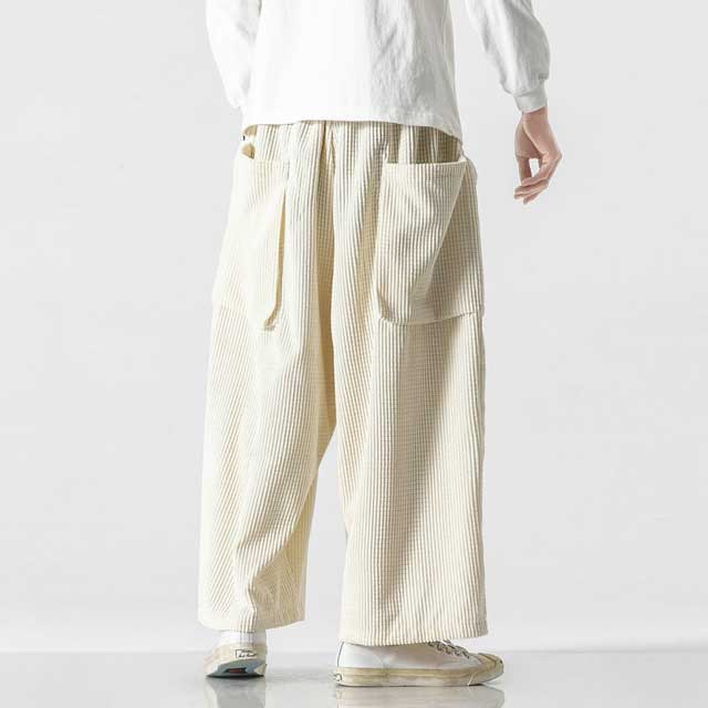 Trendy Japanese Utility Trousers - loose fit cargo pants - Trendy Japanese Cargo Pants with Ample Storage - View 9