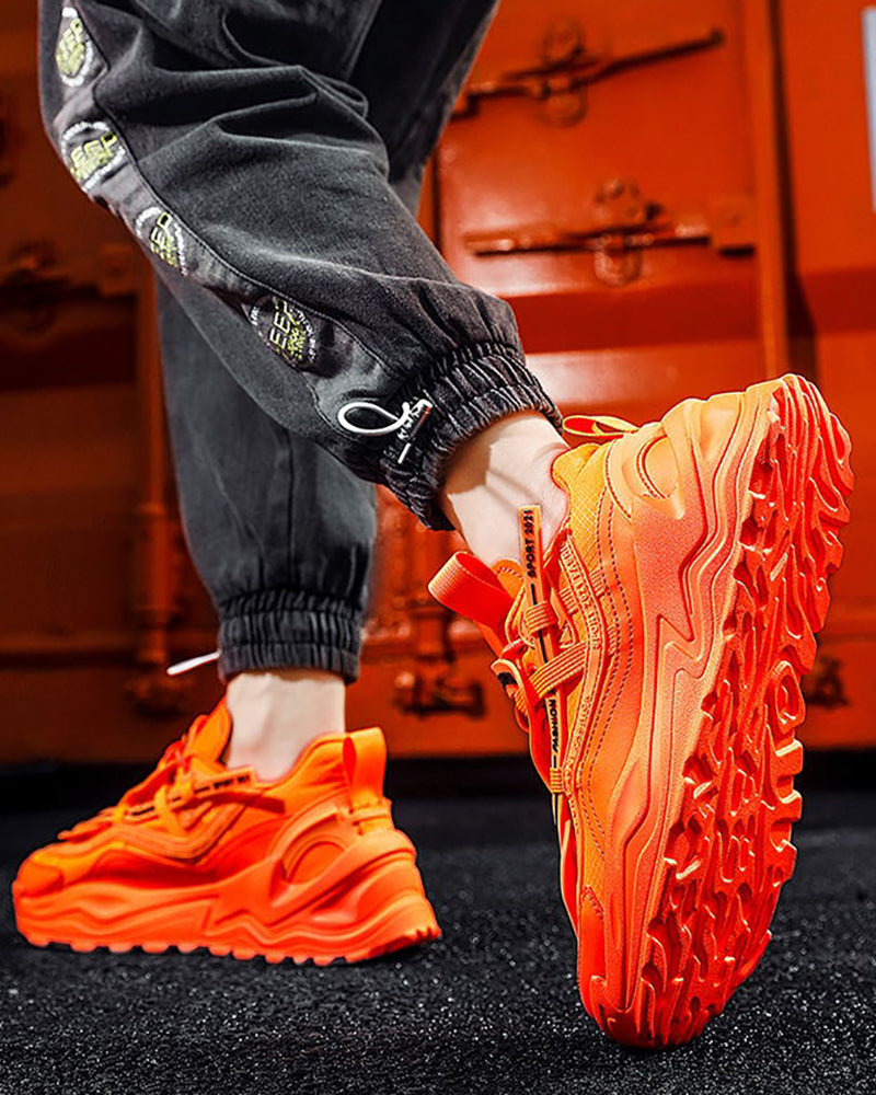 Trendy Mesh Platform Kicks -  mesh sneakers - Trendy Mesh Platform Shoes for Modern Techwear Style - View 11