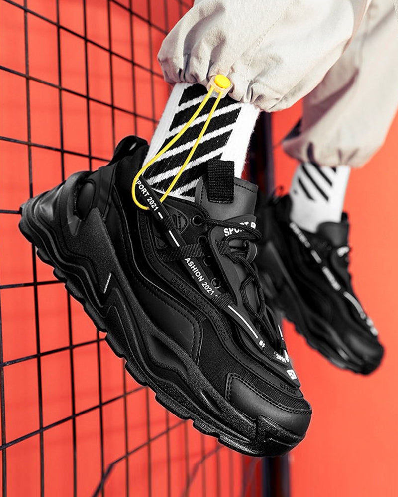 Trendy Mesh Platform Kicks -  breathable mesh sneakers - Trendy Mesh Platform Shoes for Modern Techwear Style - View 3