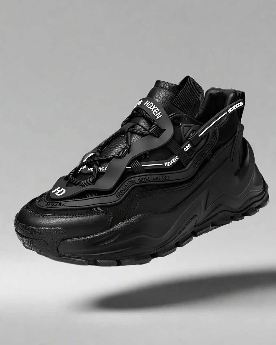 Trendy Mesh Platform Kicks - functional techwear shoes - Trendy Mesh Platform Shoes for Modern Techwear Style - Main view
