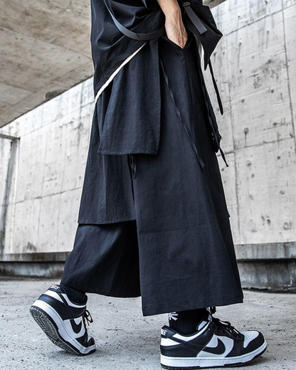Trendy Oversized Ninja Trousers - futuristic techwear - Trendy Oversized Ninja Trousers for Style and Comfort - View 2