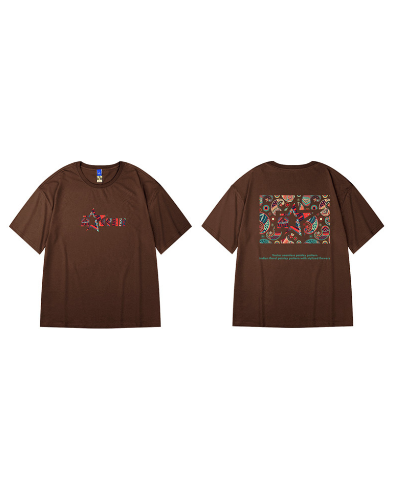 Trendy Paisley Oversized Tee -  comfortable oversized t-shirt - Trendy Oversized Paisley T-Shirt for Effortless Style - View 11