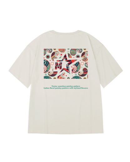 Trendy Paisley Oversized Tee - oversized tee - Trendy Oversized Paisley T-Shirt for Effortless Style - View 9