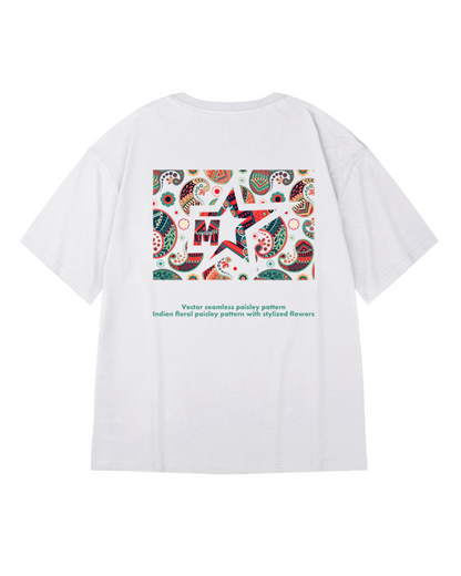 Trendy Paisley Oversized Tee -  streetwear - Trendy Oversized Paisley T-Shirt for Effortless Style - View 7