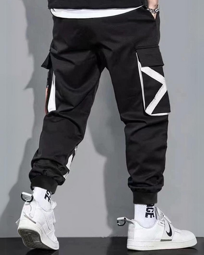 Trendy Plus Size Cargo Pants -  black pants - Trendy Plus Size Cargo Pants for Urban Adventures - View 3