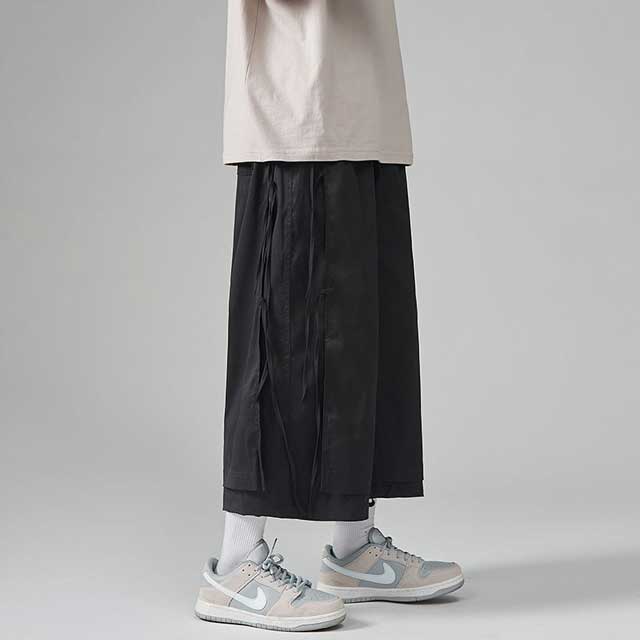 Trendy Relaxed Hakama Trousers -  ankle length - Trendy Relaxed Hakama Trousers for Everyday Wear - View 3