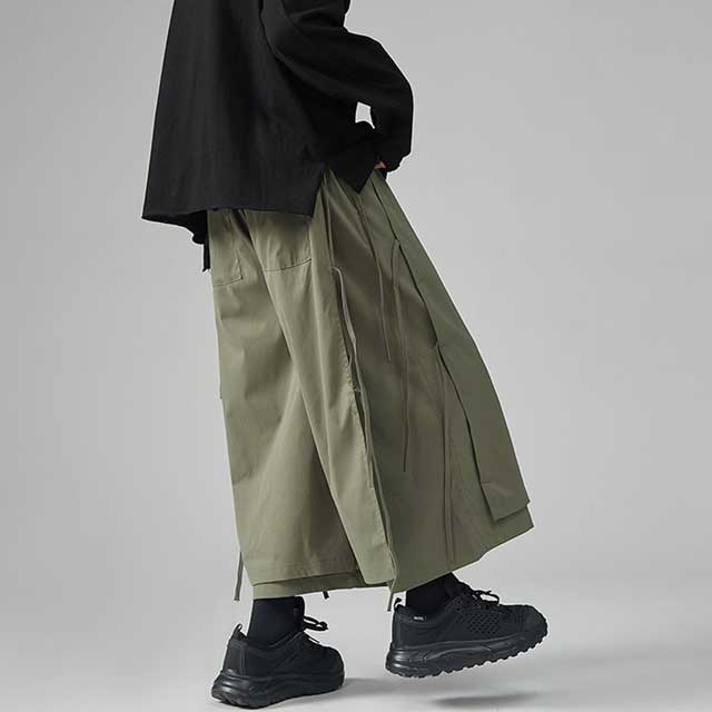 Trendy Relaxed Hakama Trousers -  casual pants - Trendy Relaxed Hakama Trousers for Everyday Wear - View 4