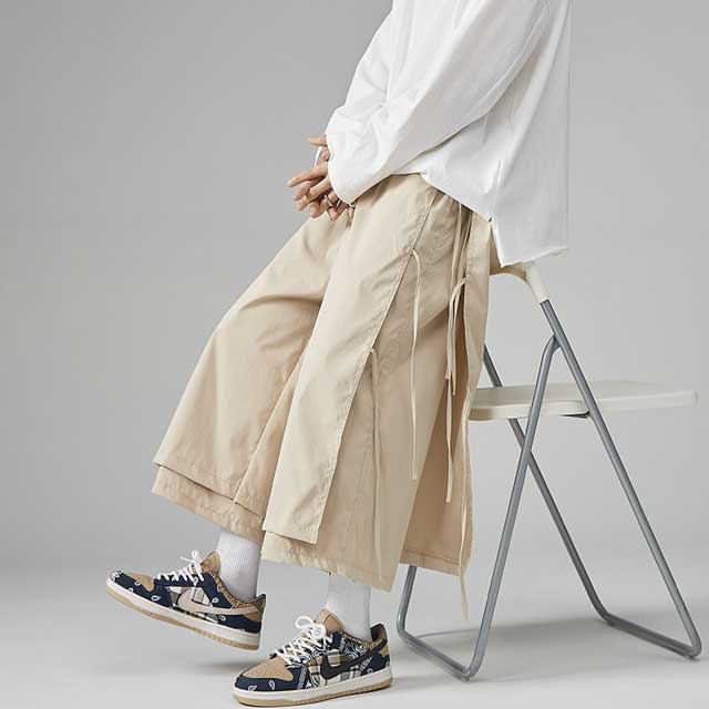 Trendy Relaxed Hakama Trousers -  comfortable casual wear - Trendy Relaxed Hakama Trousers for Everyday Wear - View 5