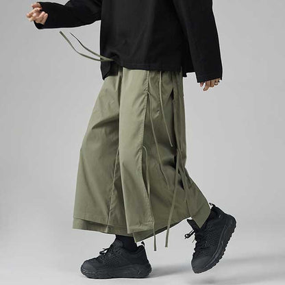 Trendy Relaxed Hakama Trousers - hakama trousers - Trendy Relaxed Hakama Trousers for Everyday Wear - Main view