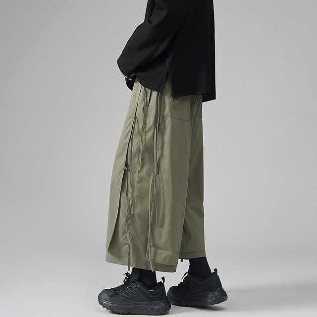 Trendy Relaxed Hakama Trousers -  Harajuku style trousers - Trendy Relaxed Hakama Trousers for Everyday Wear - View 7