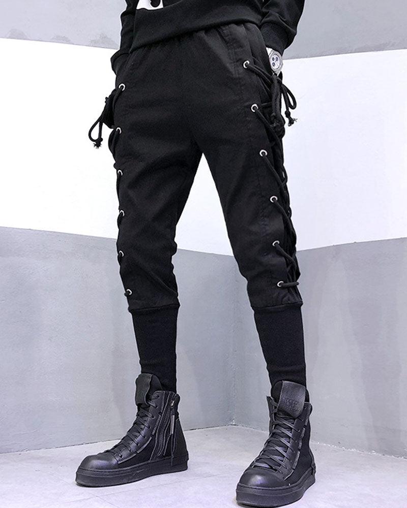 Trendy Side-Draw Jogger Pants - jogger pants - Trendy Jogger Pants with Adjustable Side Drawstrings - View 2