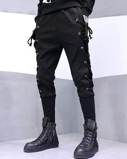 Trendy Side-Draw Jogger Pants - jogger pants - Trendy Jogger Pants with Adjustable Side Drawstrings - View 2