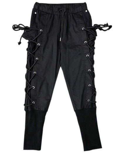 Trendy Side-Draw Jogger Pants -  slim fit - Trendy Jogger Pants with Adjustable Side Drawstrings - View 6