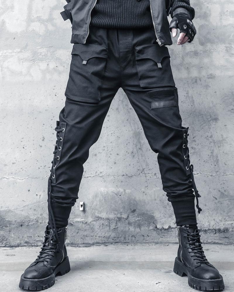 Trendy Slim Fit Cargo Pants -  black pants - Trendy Slim Fit Cargo Pants in Classic Black - View 4
