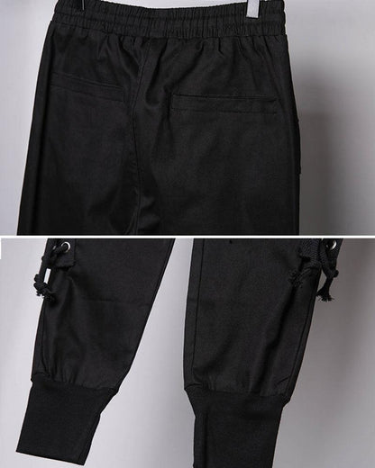 Trendy Slim Fit Cargo Pants - stylish cargo pants - Trendy Slim Fit Cargo Pants in Classic Black - View 11