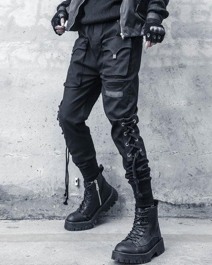 Trendy Slim Fit Cargo Pants - cargo pants - Trendy Slim Fit Cargo Pants in Classic Black - View 2
