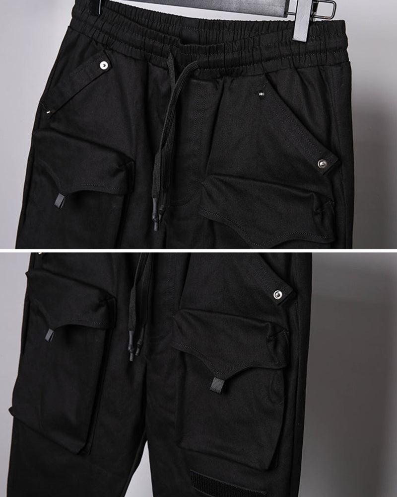 Trendy Slim Fit Cargo Pants - BEST SELLERS - Trendy Slim Fit Cargo Pants in Classic Black - View 9