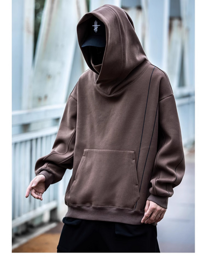Trendy Turtleneck Hoodie for All - hoodie - Trendy Turtleneck Hoodie for Everyday Style - Main view