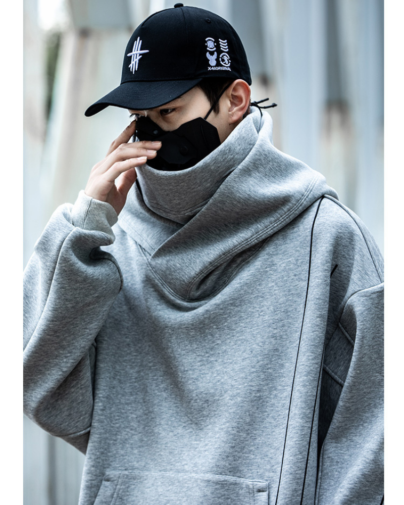 Trendy Turtleneck Hoodie for All - hoodie - Trendy Turtleneck Hoodie for Everyday Style - View 8