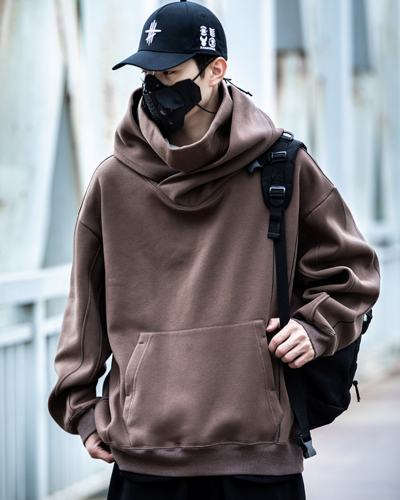 Trendy Turtleneck Hoodie for All -  layering clothing - Trendy Turtleneck Hoodie for Everyday Style - View 4