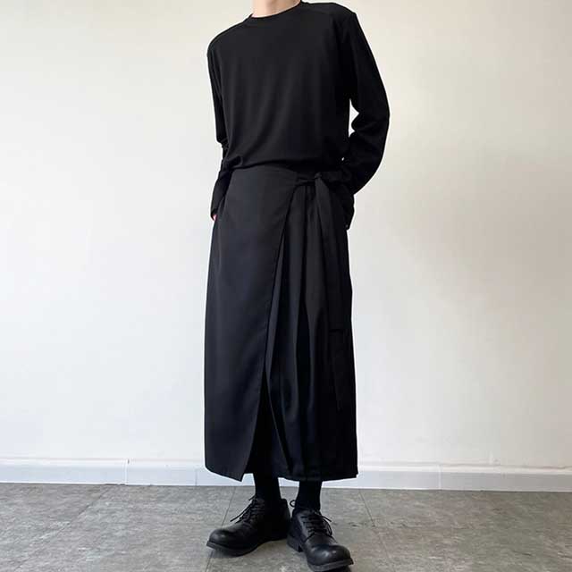Trendy Wide-Leg Hakama Trousers -  comfortable wide-leg pants - Trendy Wide-Leg Hakama Trousers for Modern Style - View 5