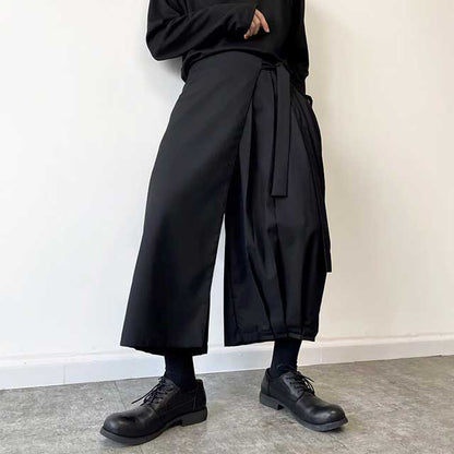 Trendy Wide-Leg Hakama Trousers - stylish hakama pants - Trendy Wide-Leg Hakama Trousers for Modern Style - View 2