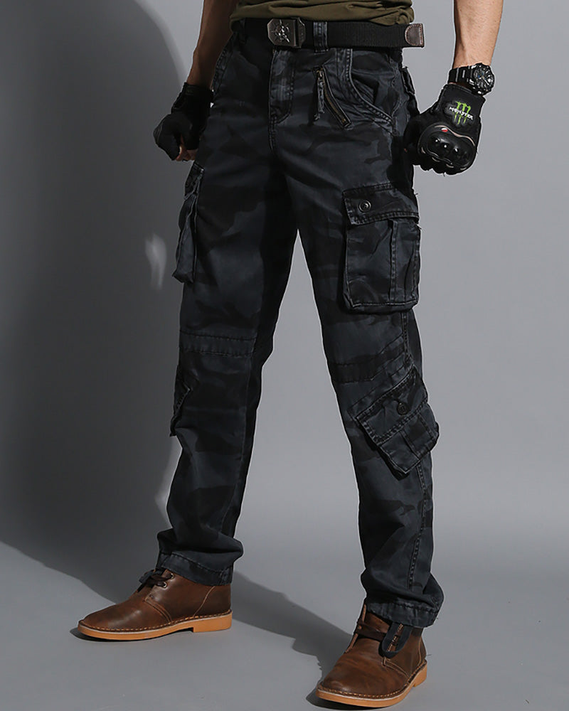 Ultimate Black Camo Cargo Pants -  cargo pants - Stylish Black Camo Cargo Pants for Everyday Wear - View 3