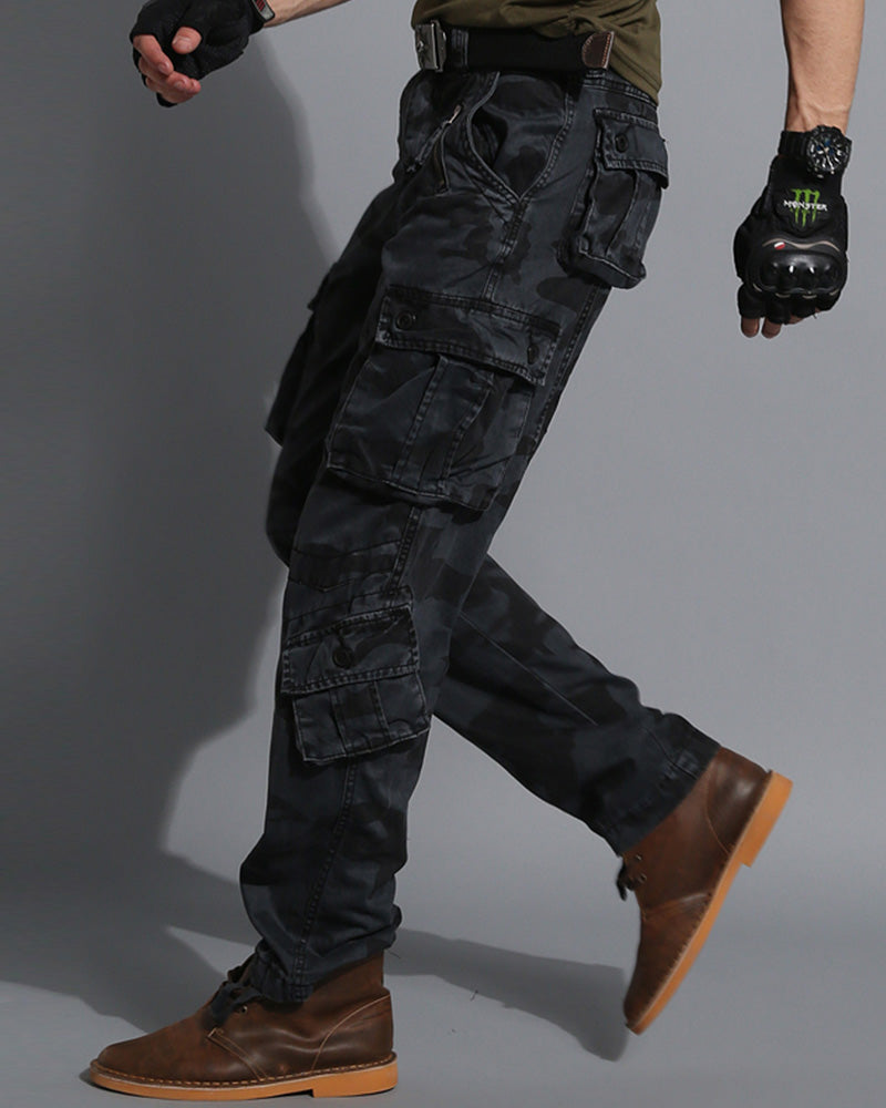 Ultimate Black Camo Cargo Pants - futuristic cargo pants - Stylish Black Camo Cargo Pants for Everyday Wear - View 2