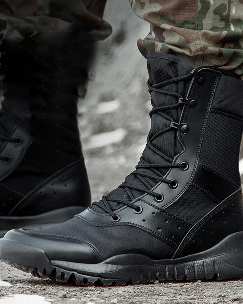 Ultimate High-Top Tactical Boots -  black khaki - High-Top Tactical Boots for Urban Style and Comfort - View 3