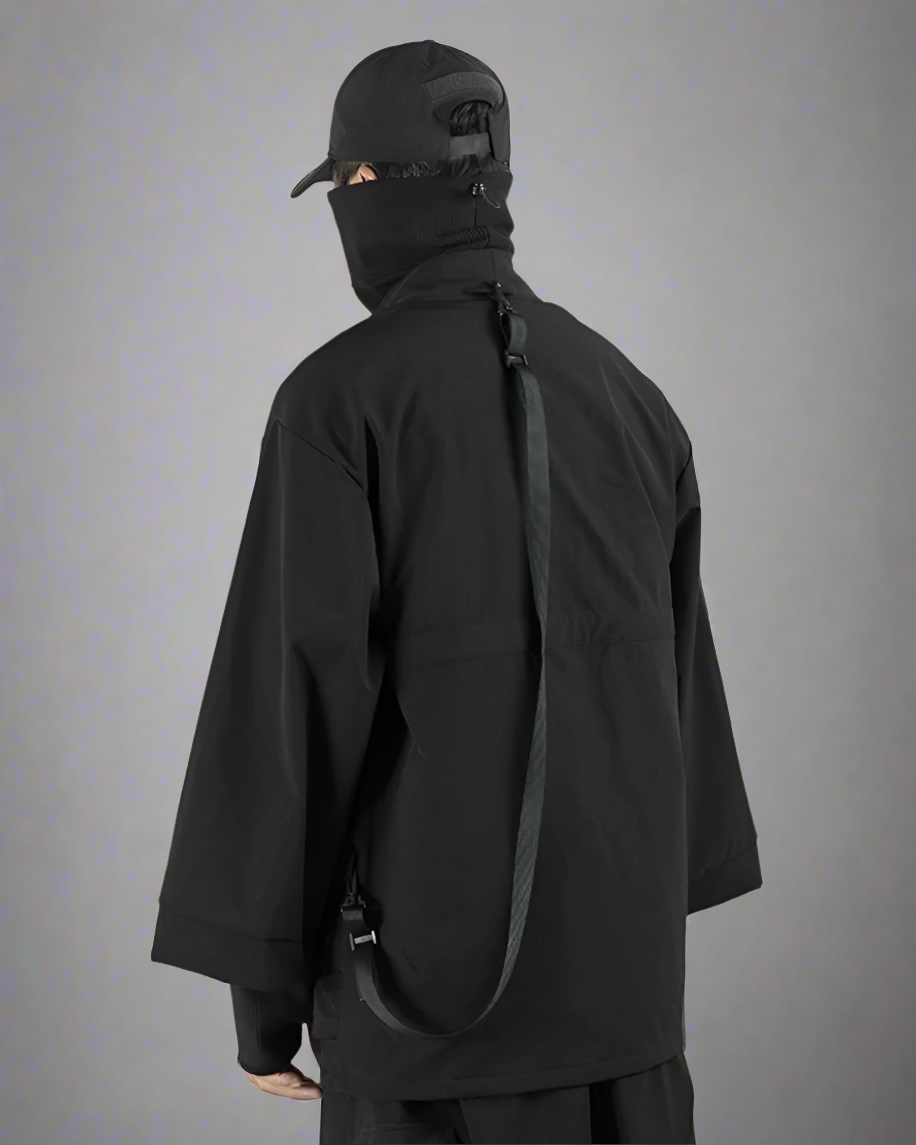 Ultimate Urban Ninja Kimono -  black kimono - Urban Ninja Kimono: Waterproof & Windproof Techwear - View 3
