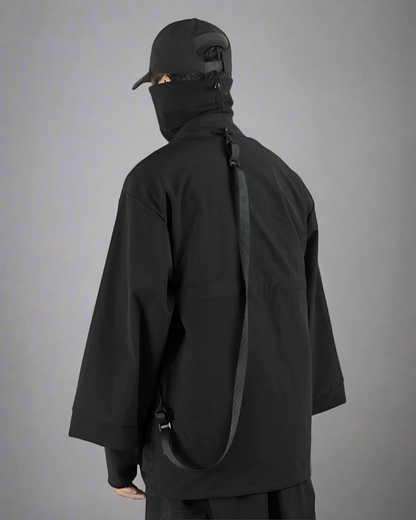 Ultimate Urban Ninja Kimono -  black kimono - Urban Ninja Kimono: Waterproof & Windproof Techwear - View 3