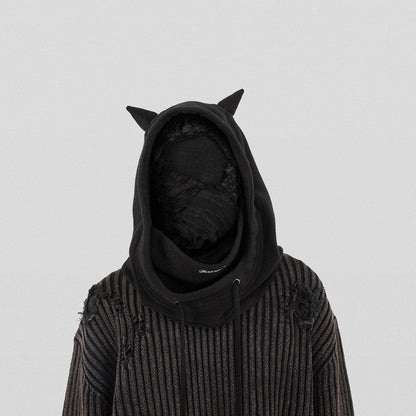 Underwater Demon Balaclava Hood - adjustable fit balaclava - Striking Underwater Demon Balaclava Hood with Horns - Main view