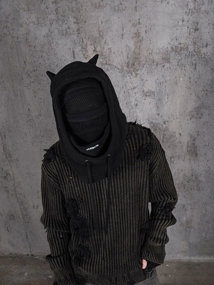 Underwater Demon Balaclava Hood -  hats with horns - Striking Underwater Demon Balaclava Hood with Horns - View 11
