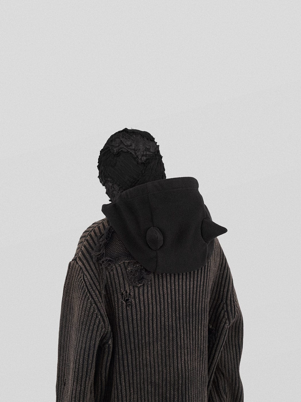 Underwater Demon Balaclava Hood -  skin-friendly balaclava - Striking Underwater Demon Balaclava Hood with Horns - View 5