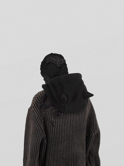 Underwater Demon Balaclava Hood -  skin-friendly balaclava - Striking Underwater Demon Balaclava Hood with Horns - View 5