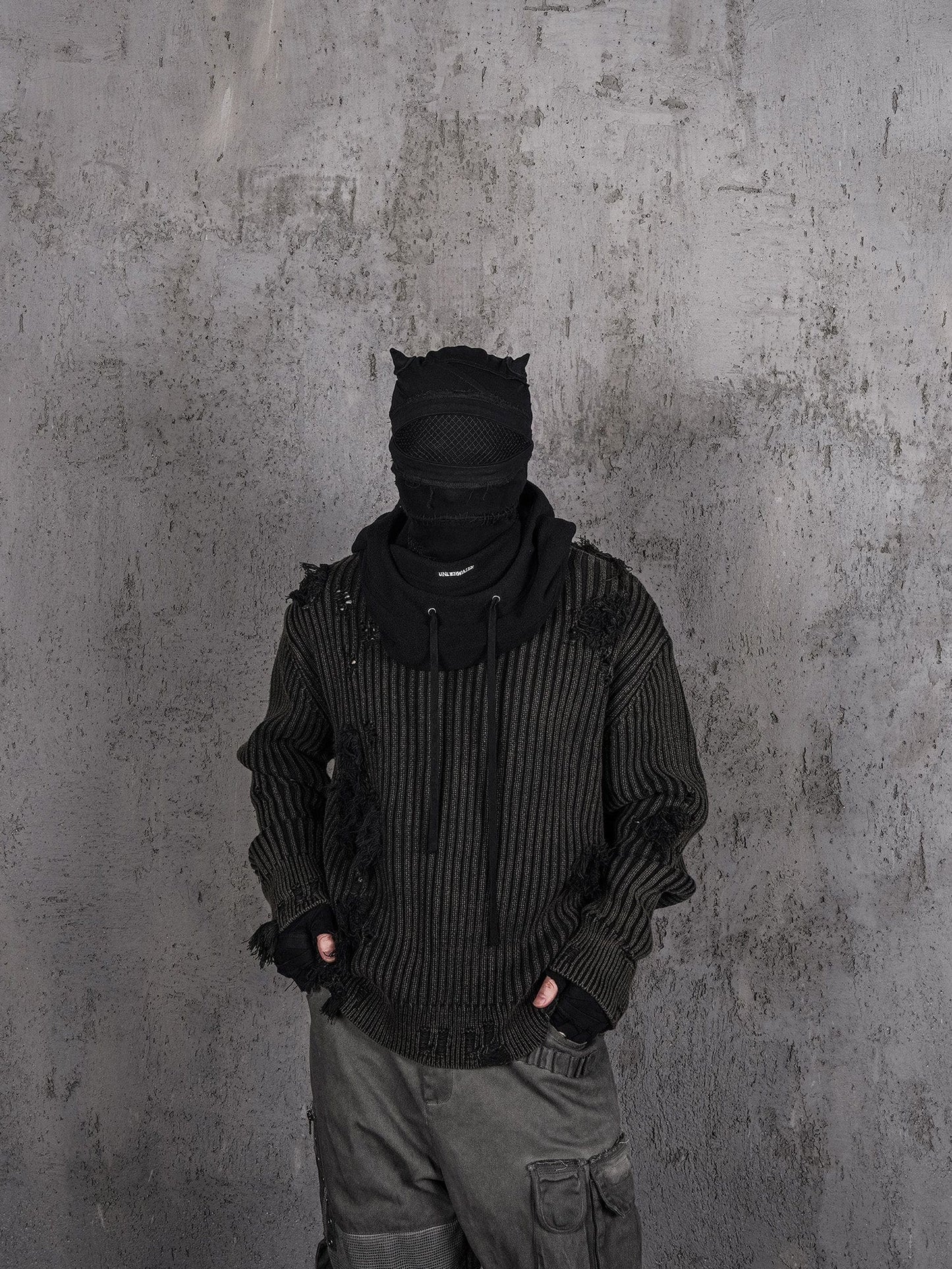 Underwater Demon Balaclava Hood -  unique winter accessories - Striking Underwater Demon Balaclava Hood with Horns - View 13