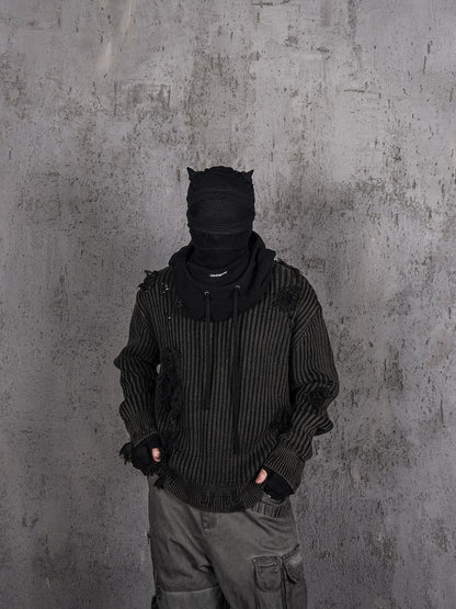 Underwater Demon Balaclava Hood -  unique winter accessories - Striking Underwater Demon Balaclava Hood with Horns - View 13