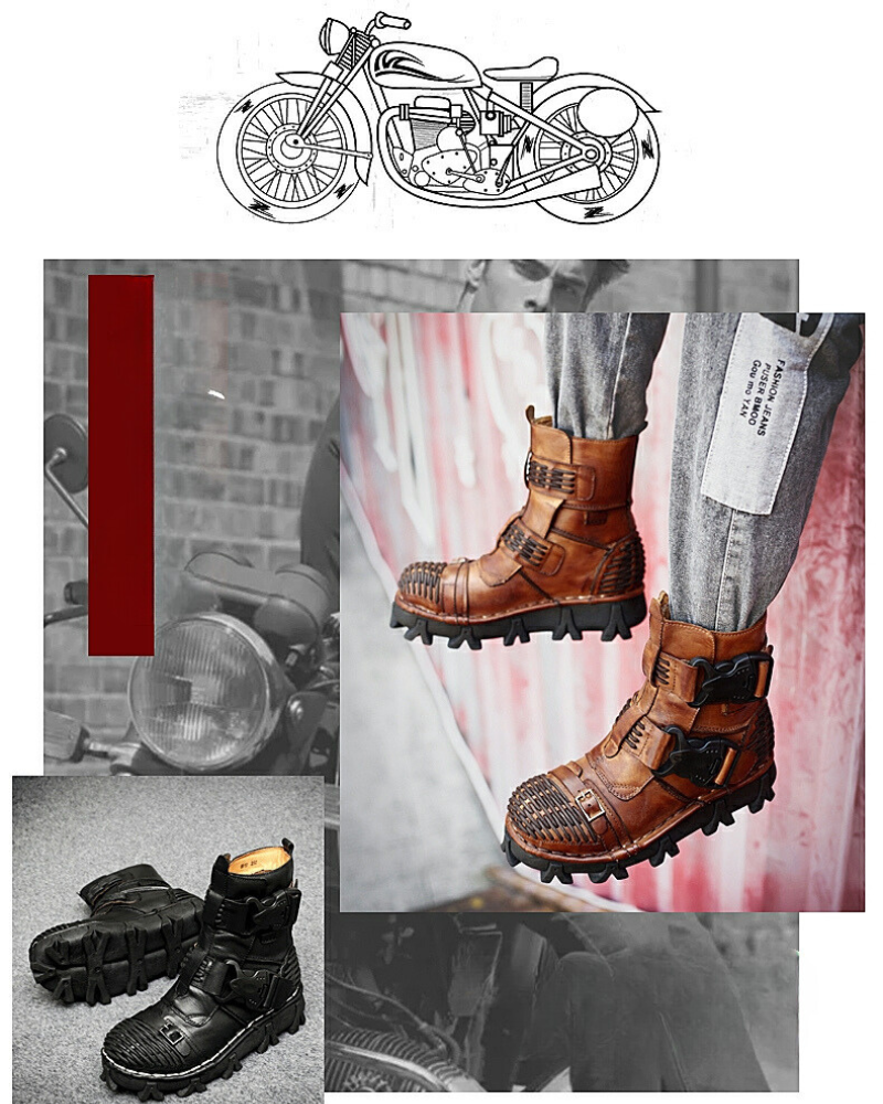 Unisex Buckle Techwear Motorcycle Boots - BEST SELLERS - Unisex Buckle Techwear Motorcycle Boots for Adventurers - View 8