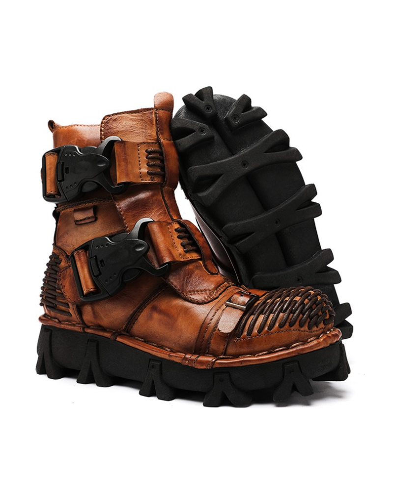 Unisex Buckle Techwear Motorcycle Boots - durable motorcycle boots - Unisex Buckle Techwear Motorcycle Boots for Adventurers - View 16