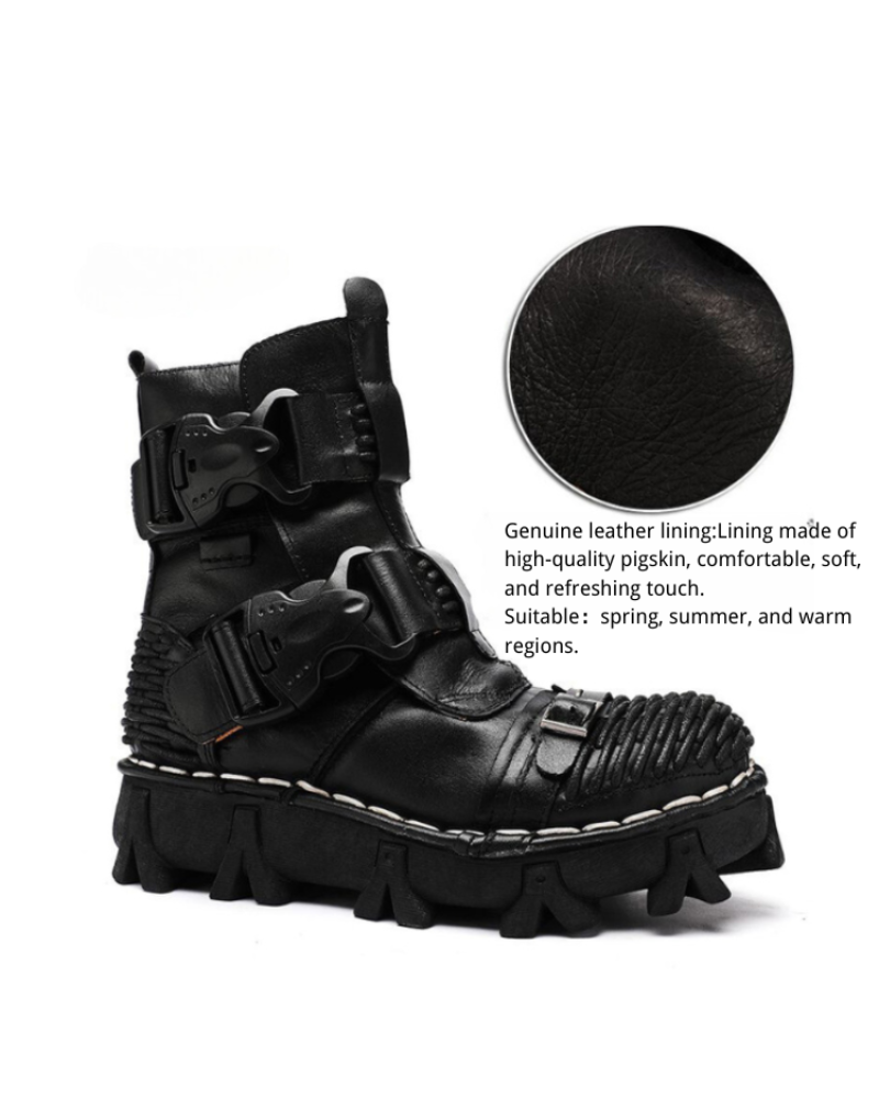 Unisex Buckle Techwear Motorcycle Boots - motorcycle boots - Unisex Buckle Techwear Motorcycle Boots for Adventurers - View 10