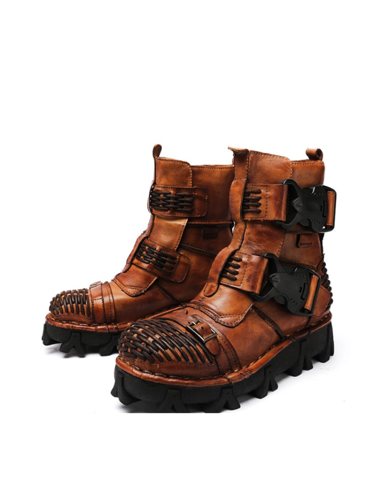Unisex Buckle Techwear Motorcycle Boots - motorcycle boots - Unisex Buckle Techwear Motorcycle Boots for Adventurers - View 17