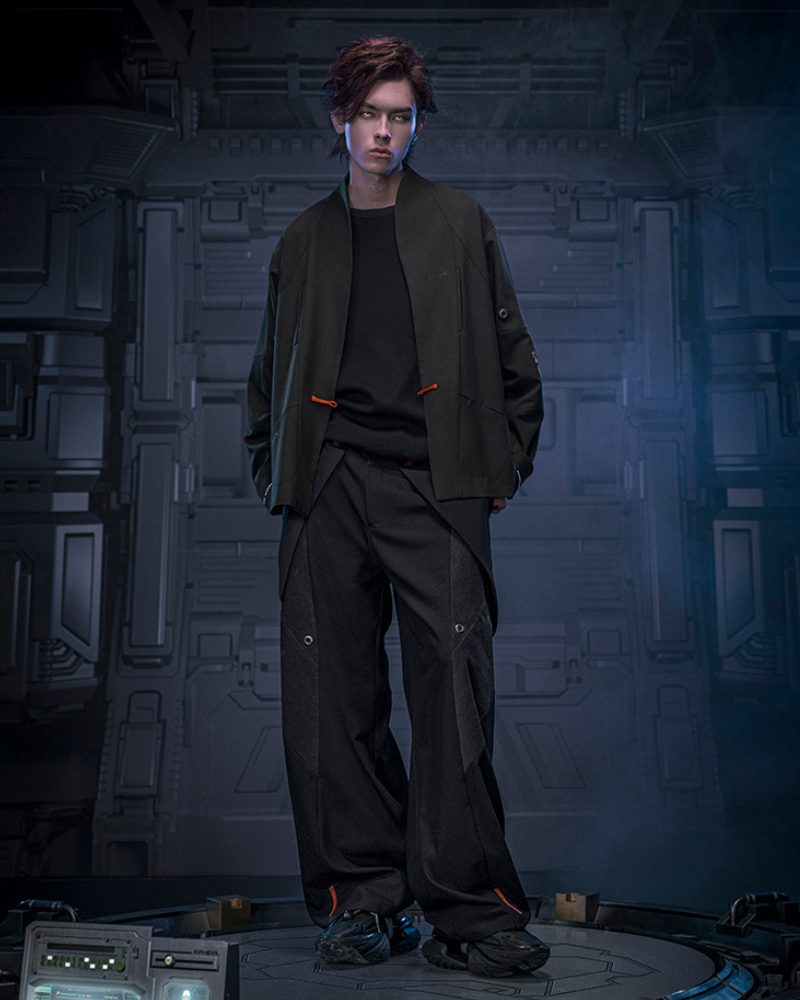 Unisex Cyberpunk Invisible Loose Pants - futuristic fashion - Unisex Cyberpunk Invisible Loose Pants for Modern Style - View 2