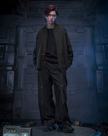 Unisex Cyberpunk Invisible Loose Pants - futuristic fashion - Unisex Cyberpunk Invisible Loose Pants for Modern Style - View 2