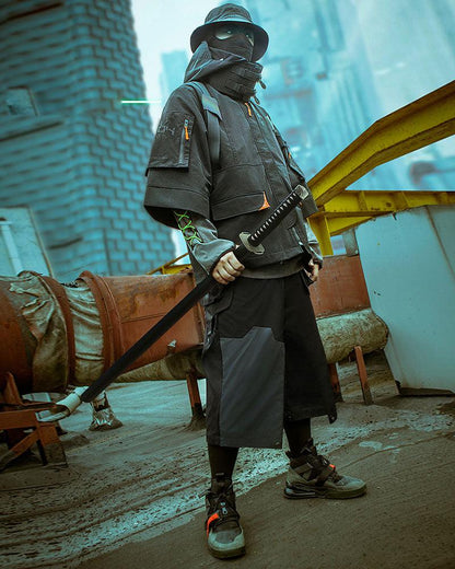 Unisex Cyberpunk Ninja Pants -  durable polyester pants - Stylish Unisex Cyberpunk Ninja Pants for Streetwear - View 3