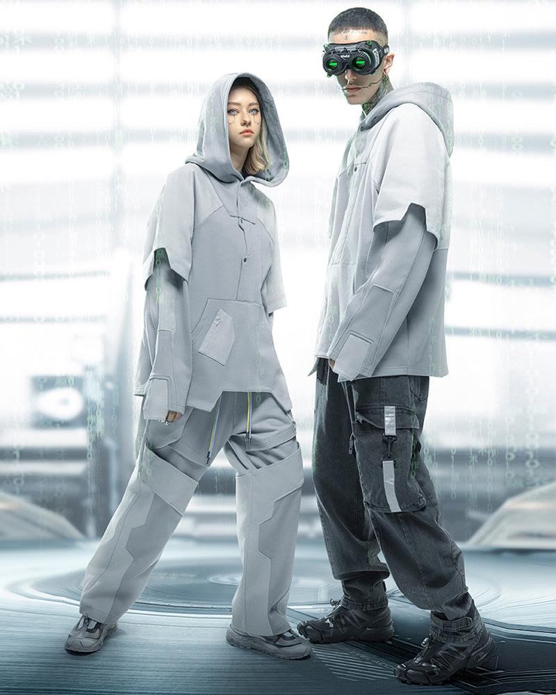 Unisex Cyberpunk Patchwork Pants -  patchwork pants - Unisex Cyberpunk Patchwork Pants for Futuristic Style - View 5