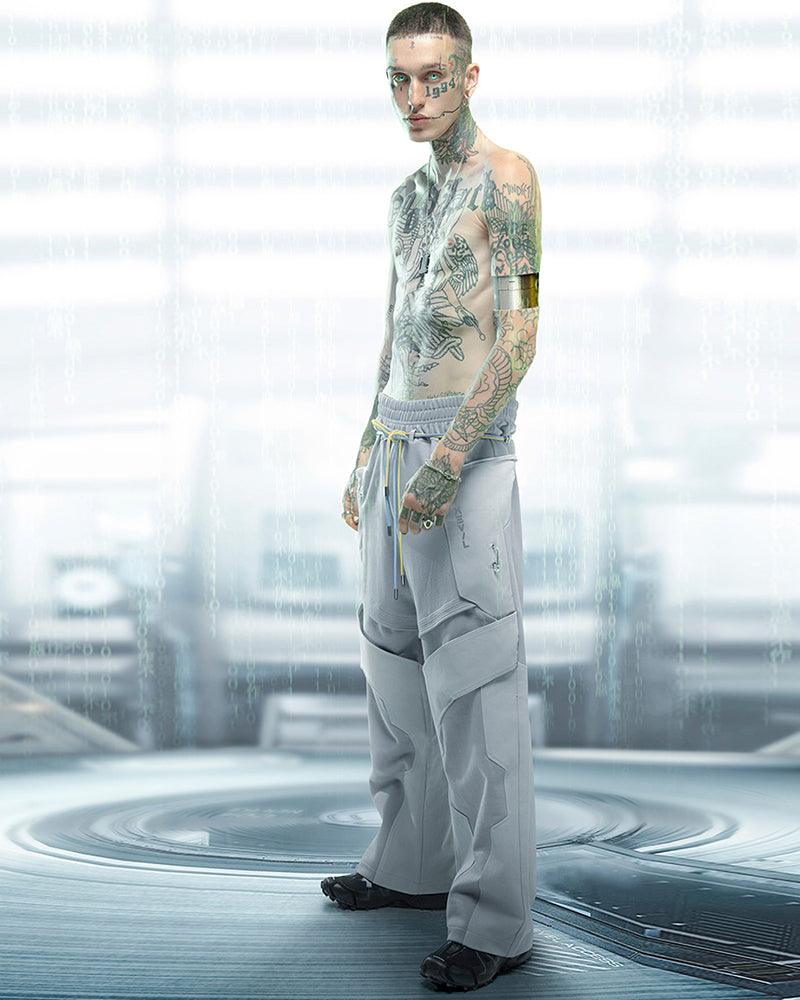 Unisex Cyberpunk Patchwork Pants -  techwear - Unisex Cyberpunk Patchwork Pants for Futuristic Style - View 6